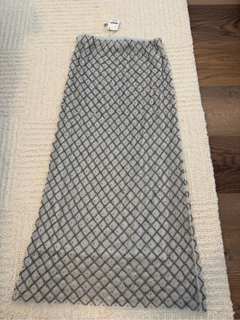 Free People Semi-sheer silver and grey skirt